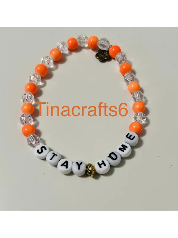 Stay Home COVID 19 Bracelets