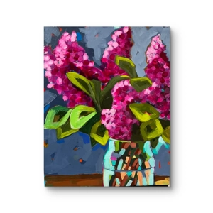 Painting of Lilacs 8x10 Cradled Wood