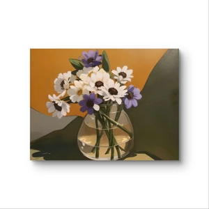 Beautiful Daisy's in Glass Vase 8x10 Print