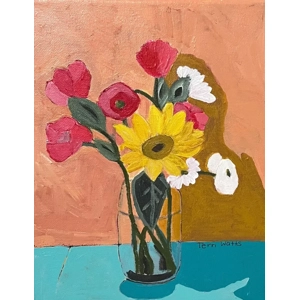 Sunflower Arrangement on 8x10 canvas