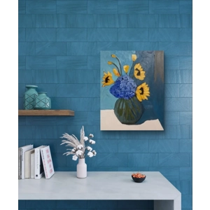 Hydrangea  and Sunflower Floral Painting