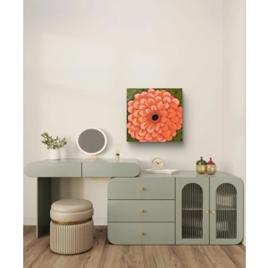 Amazing Orange Zinnia Flower Painting