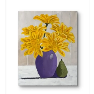 Yellow flower Painting 16x20 Canvas
