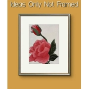 Pink Rose hand painted floral painting on 8x10 Canvas