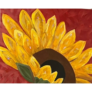 Tuscany Sunflower Painting on 16x20 Canvas