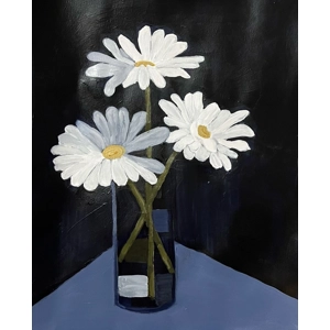 White Daisys Floral Art 8x10 Print