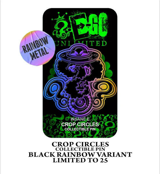 Crop Circles 2026 Pin BLACK RAINBOW VARIANT