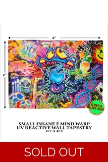 Insane E - Small Mind Warp 3x4 UV Tapestry