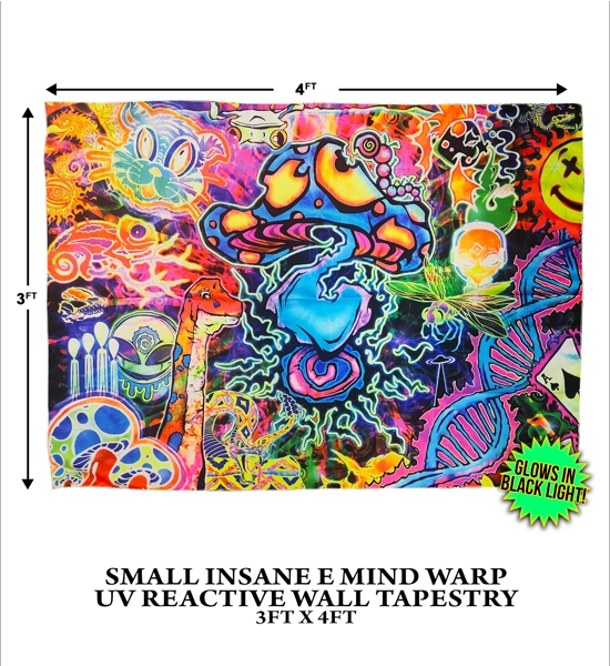 Insane E - Small Mind Warp 3x4 UV Tapestry
