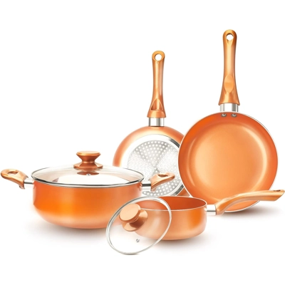 Ceramic Coated Copper Cookware Set