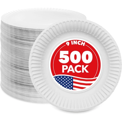 9" Paper Plate 500 Pack