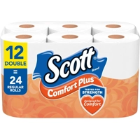 12 Pack DOUBLE Scott ComfortPlus Toilet Paper