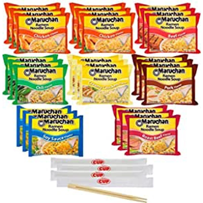 Maruchan Ramen Noodle Soup, 24 Count 10 Flavor Variety Pack