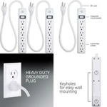 White 6 Outlet 2 Pack