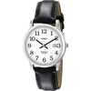 Men's Black Leather 35mm Watch