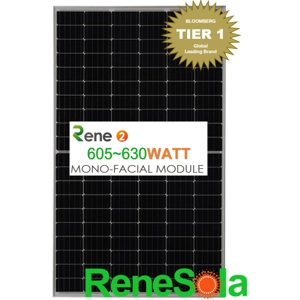 605-620W RENE SOLA Tier1 Mono Crystalline Solar Panel -