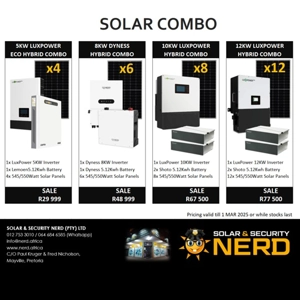 SOLAR COMBO's - FEB 2025