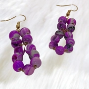 Purple Glass Bead Earrings