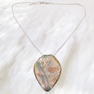 Unique Art Glass Pendant Necklace