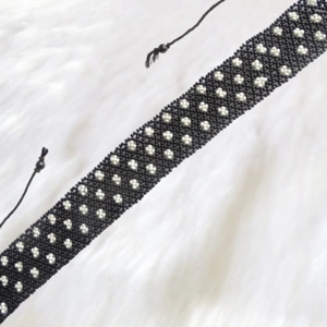 Black Detailed Chockers Necklace
