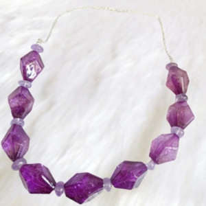 Unique Purple Crystal Necklace
