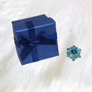 Blue Flower Shaped Brooch
