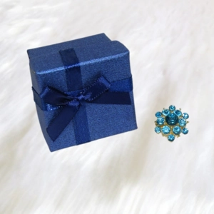 Blue Flower Shaped Brooch