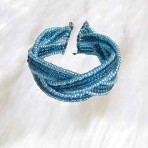 Blue two shade Wrap Bracelet