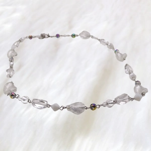 Below Chest Gemstone Necklace