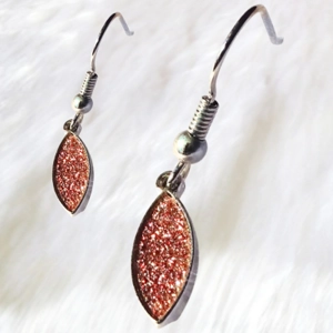 Silver Pink Earrings