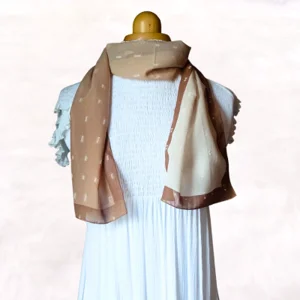 Brown Cream Scarf