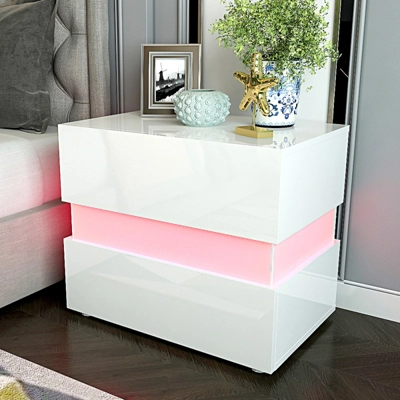 Modern White Light Up B..