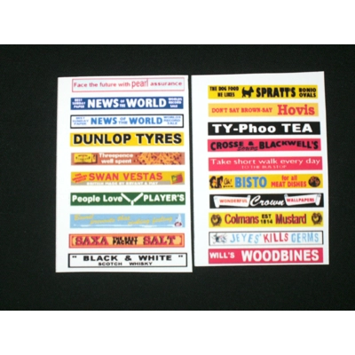 Set 1 N GAUGE Bus Adverts