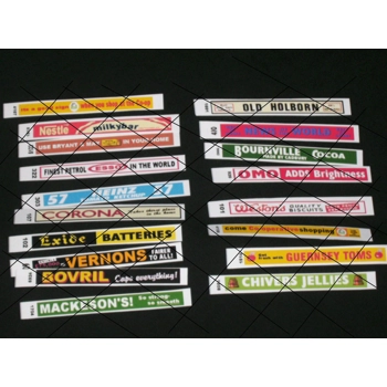 Set 4 Model Bus Side Adverts..