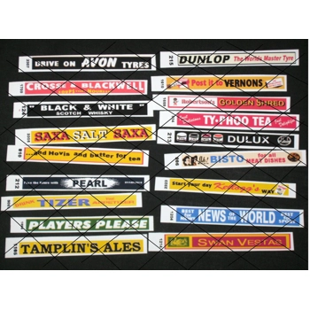 Set 3 Model Bus Side Adverts..