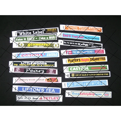 Set 6 Model Bus Side Adverts 1.76th/00 Scale