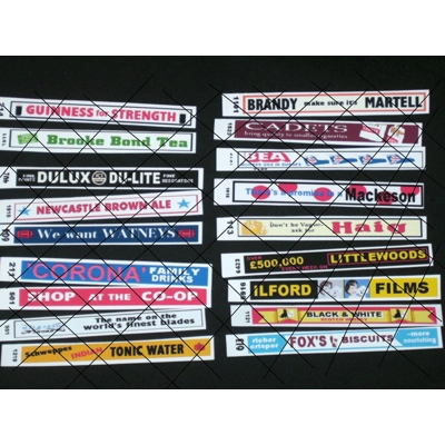 Set 8 Model Bus Side Adverts 1.76th/00 Scale