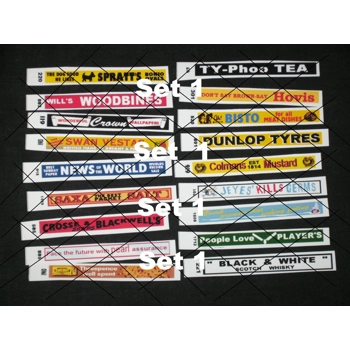 Set 1 Model Bus Side Adverts..