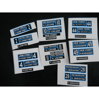 Set 1 Birkenhead Routes 1/76th