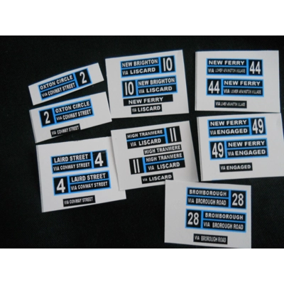 Set 1 Birkenhead Routes 1/76th