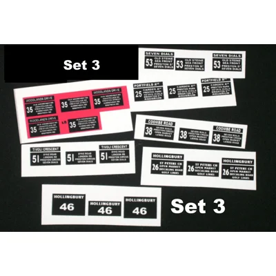Set 3 Brighton Hove & District Destination Blinds 1.76th/00 Scale