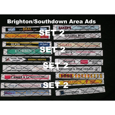 Set 2 Southdown/Brighton Area Model Bus Side Adverts 1/76th