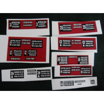 Set 1 Cardiff Bus Routes 1/7..