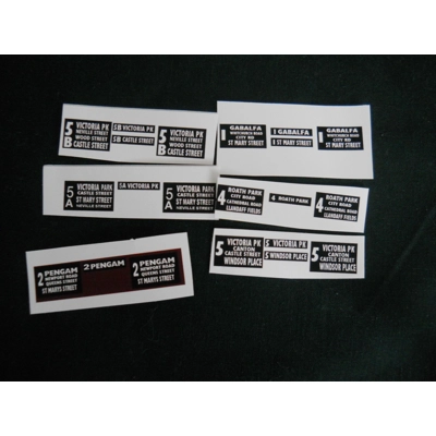 Set 1 Cardiff Trolleybus Routes 1/76th