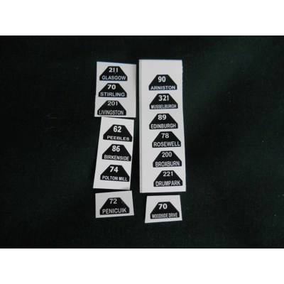 Eastern Scottish Self Adhesive Routes 1.76th/00 Scale