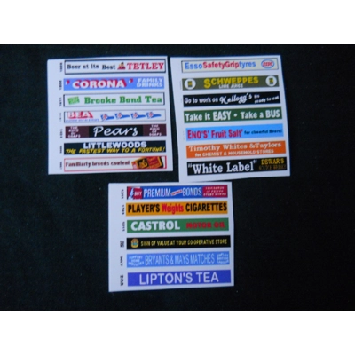 Set 3 N Gauge Side Bus Adverts