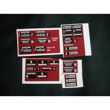 Set 1 Devon General Bus Dest..