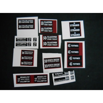 Set 3 Devon General Bus Dest..