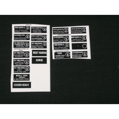 Mixed Lot of Hastings Trolleybus Routes 1/76th
