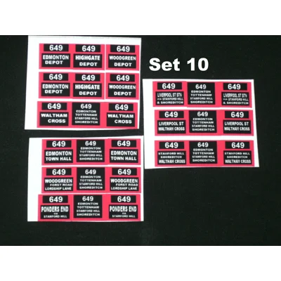 Set 10 London Transport Trolleybus Routes